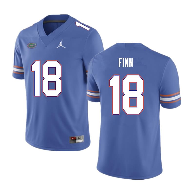 NCAA Florida Gators Jacob Finn Men's #18 Nike Blue Stitched Authentic College Football Jersey MWP1064IC